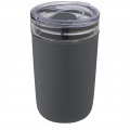 Bello 420 ml glass tumbler with recycled plastic outer wall, Grey