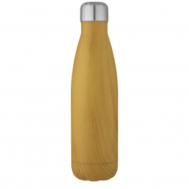 Logo trade business gifts image of: Cove 500 ml vacuum insulated stainless steel bottle with wood print