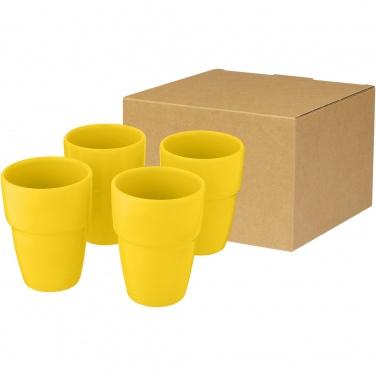 Logo trade promotional item photo of: Staki 4-piece 280 ml stackable mug gift set