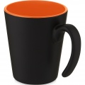 Oli 360 ml ceramic mug with handle, Orange / Solid black