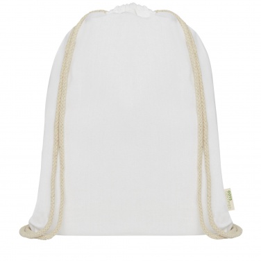 Logotrade promotional merchandise picture of: Orissa 140 g/m² organic cotton drawstring bag 5L