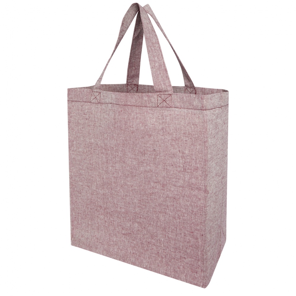 Logo trade promotional product photo of: Pheebs 150 g/m² recycled gusset tote bag 13L