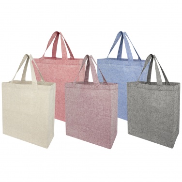 Logo trade promotional giveaway photo of: Pheebs 150 g/m² recycled gusset tote bag 13L