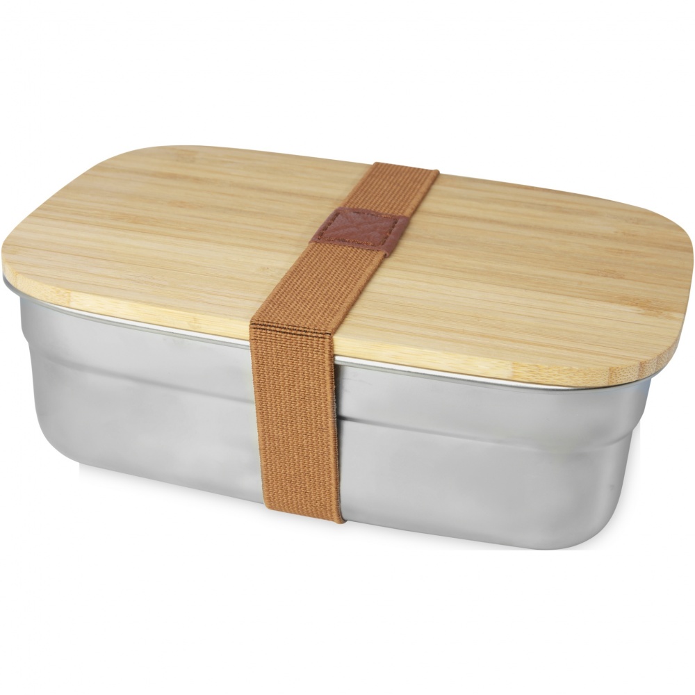 Logotrade promotional products photo of: Tite stainless steel lunch box with bamboo lid