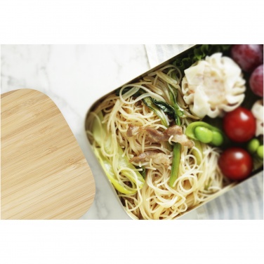 Logotrade business gift image of: Tite stainless steel lunch box with bamboo lid