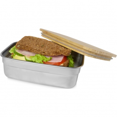 Logo trade corporate gift photo of: Tite stainless steel lunch box with bamboo lid