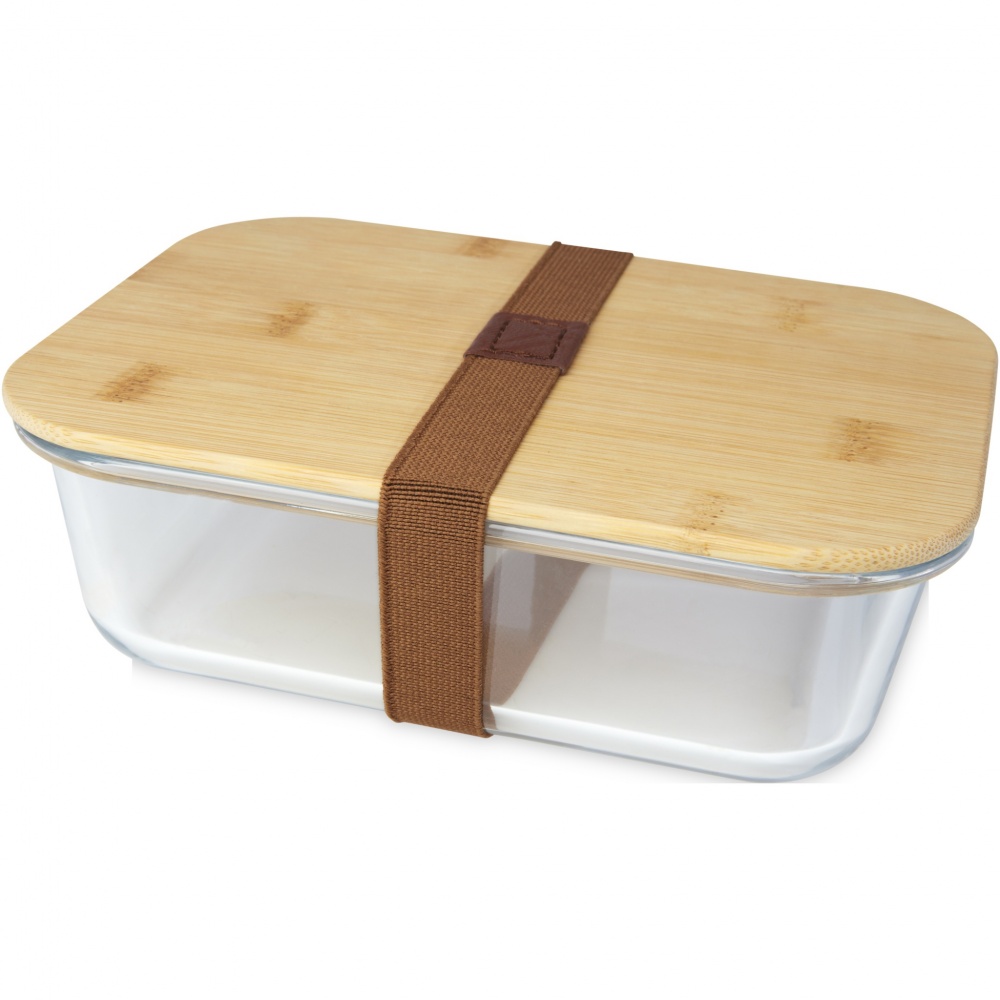 Logotrade promotional items photo of: Roby glass lunch box with bamboo lid