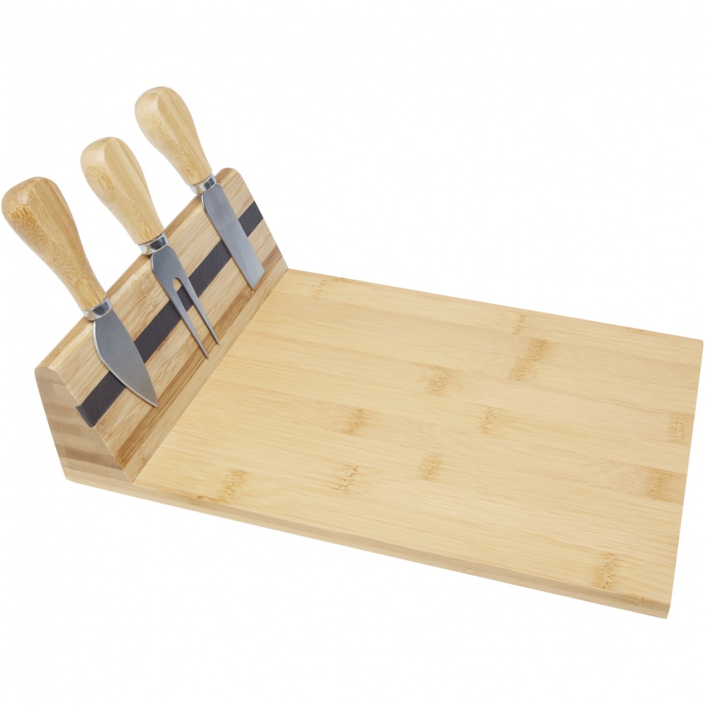 Logo trade advertising product photo of: Mancheg bamboo magnetic cheese board and tools