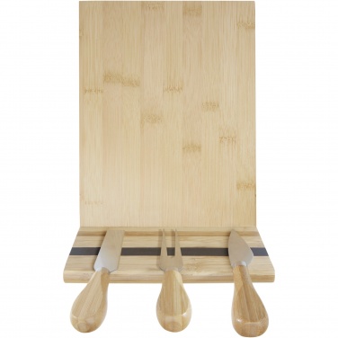 Logotrade promotional giveaway image of: Mancheg bamboo magnetic cheese board and tools