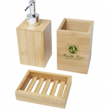 Logotrade promotional giveaway picture of: Hedon 3-piece bamboo bathroom set