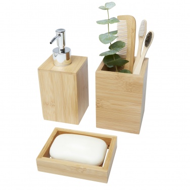 Logotrade corporate gifts photo of: Hedon 3-piece bamboo bathroom set