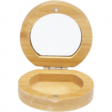 Logo trade promotional merchandise image of: Afrodit bamboo pocket mirror