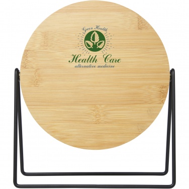 Logo trade corporate gifts image of: Hyrra bamboo standing mirror