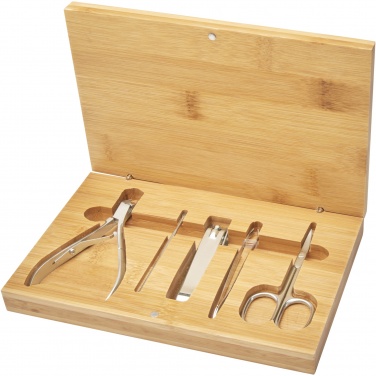 Logo trade business gift photo of: Ladia 5-piece bamboo manicure set