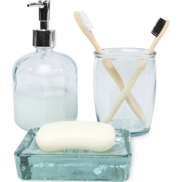 Logo trade corporate gifts image of: Jabony 3-piece recycled glass bathroom set