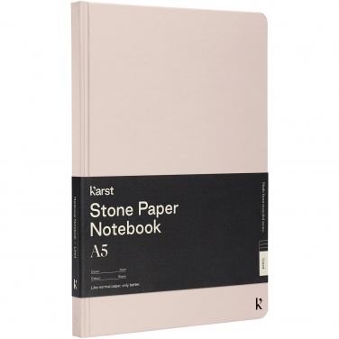 Logotrade promotional products photo of: Karst® A5 stone paper hardcover notebook - lined