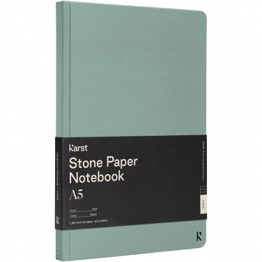 Logo trade promotional gifts picture of: Karst® A5 stone paper hardcover notebook - lined