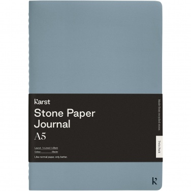 Logo trade promotional merchandise photo of: Karst® A5 stone paper journal twin pack