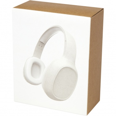 Logo trade corporate gifts image of: Riff wheat straw Bluetooth® headphones with microphone