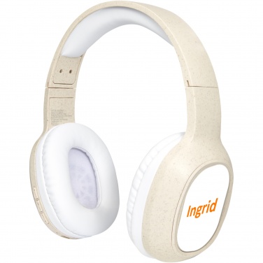 Logo trade promotional gift photo of: Riff wheat straw Bluetooth® headphones with microphone