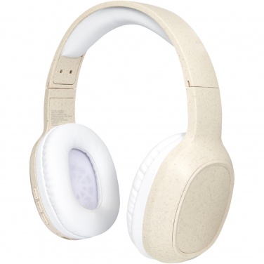 Logotrade business gift image of: Riff wheat straw Bluetooth® headphones with microphone