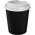 Americano® Espresso Eco 250 ml recycled tumbler with spill-proof lid, Solid black / White