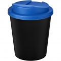 Americano® Espresso Eco 250 ml recycled tumbler with spill-proof lid, Solid black / Mid blue