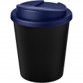 Americano® Espresso Eco 250 ml recycled tumbler with spill-proof lid, Solid black / Blue