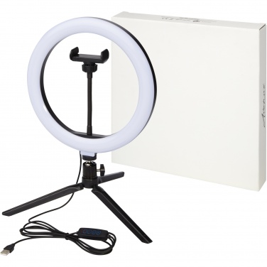 Logotrade corporate gift image of: Studio ring light for selfies and vlogging with phone holder and tripod