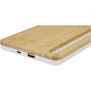 Logo trade corporate gifts image of: Medake 10W bamboo wireless charger