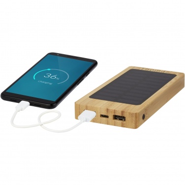 Logotrade promotional item picture of: Alata 8000 mAh bamboo solar power bank