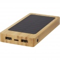 Alata 8000 mAh bamboo solar power bank, Beige