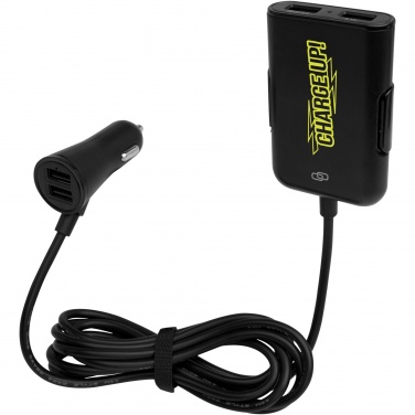 Logotrade promotional merchandise photo of: Pilot dual car charger with QC 3.0 dual back seat extended charger