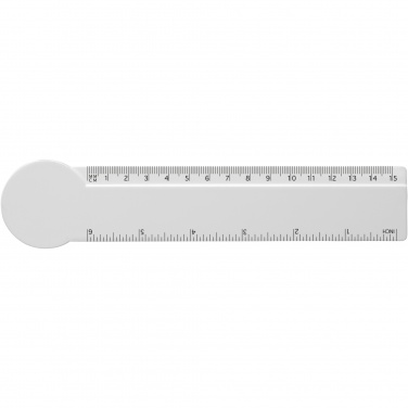 Logo trade corporate gifts picture of: Tait 15 cm circle-shaped recycled plastic ruler 