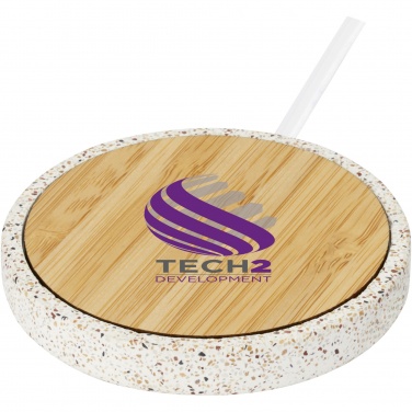 Logotrade corporate gifts photo of: Terrazzo 10W wireless bamboo charging pad