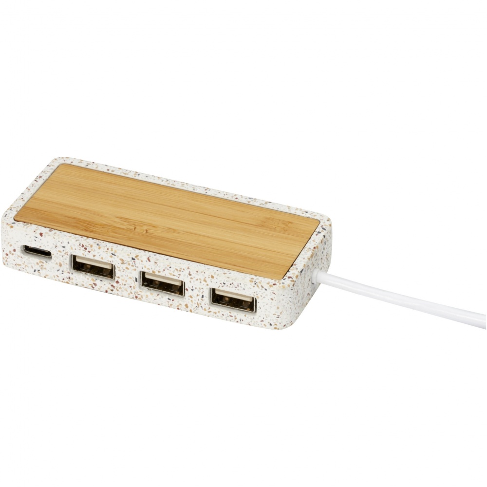 Logo trade advertising products image of: Terrazzo USB 2.0 hub