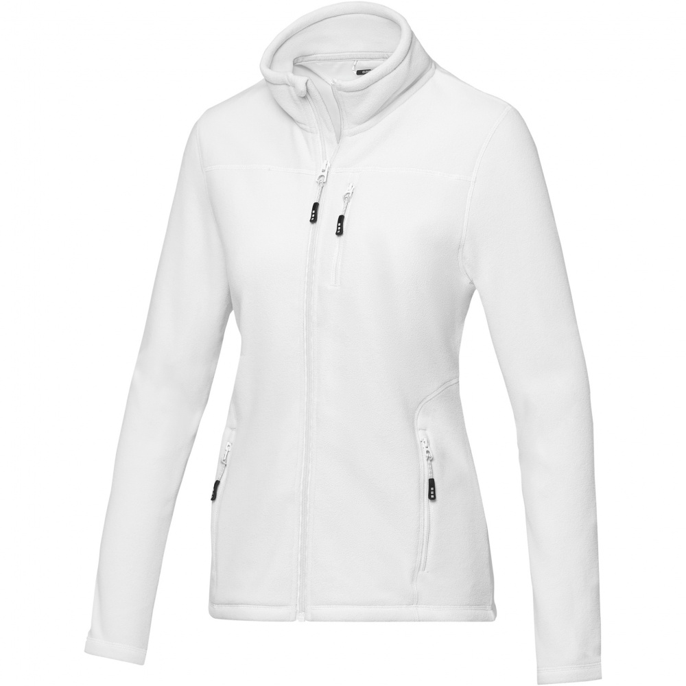 Logo trade business gifts image of: Amber women's GRS recycled full zip fleece jacket