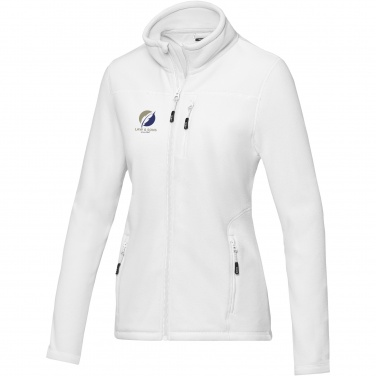 Logo trade promotional products image of: Amber women's GRS recycled full zip fleece jacket