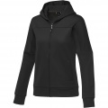 Nubia women's performance full zip knit jacket, Solid black