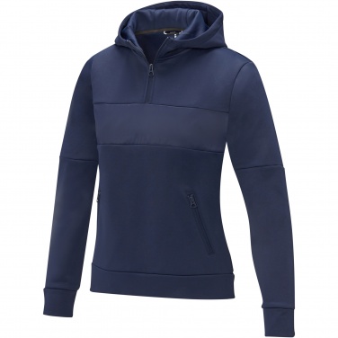 Logo trade promotional giveaways picture of: Sayan women's half zip anorak hooded sweater