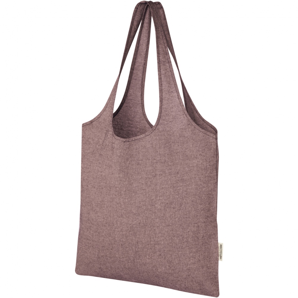 Logo trade promotional giveaways image of: Pheebs 150 g/m² recycled cotton trendy tote bag 7L