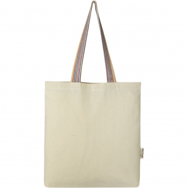 Logo trade promotional merchandise image of: Rainbow 180 g/m² recycled cotton tote bag 5L