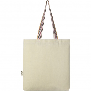 Logo trade promotional gifts image of: Rainbow 180 g/m² recycled cotton tote bag 5L