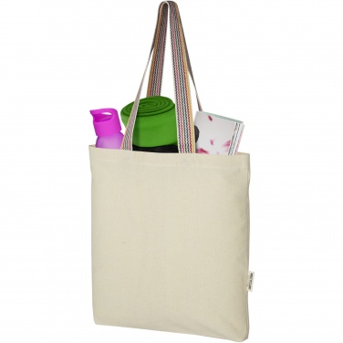 Logotrade promotional giveaway image of: Rainbow 180 g/m² recycled cotton tote bag 5L