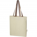 Rainbow 180 g/m² recycled cotton tote bag 5L, Natural