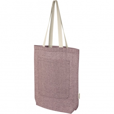 Logotrade corporate gift image of: Pheebs 150 g/m² recycled cotton tote bag with front pocket 9L