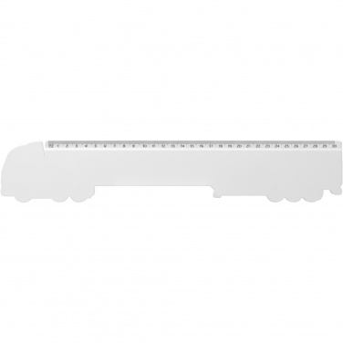 Logo trade business gifts image of: Tait 30cm lorry-shaped recycled plastic ruler