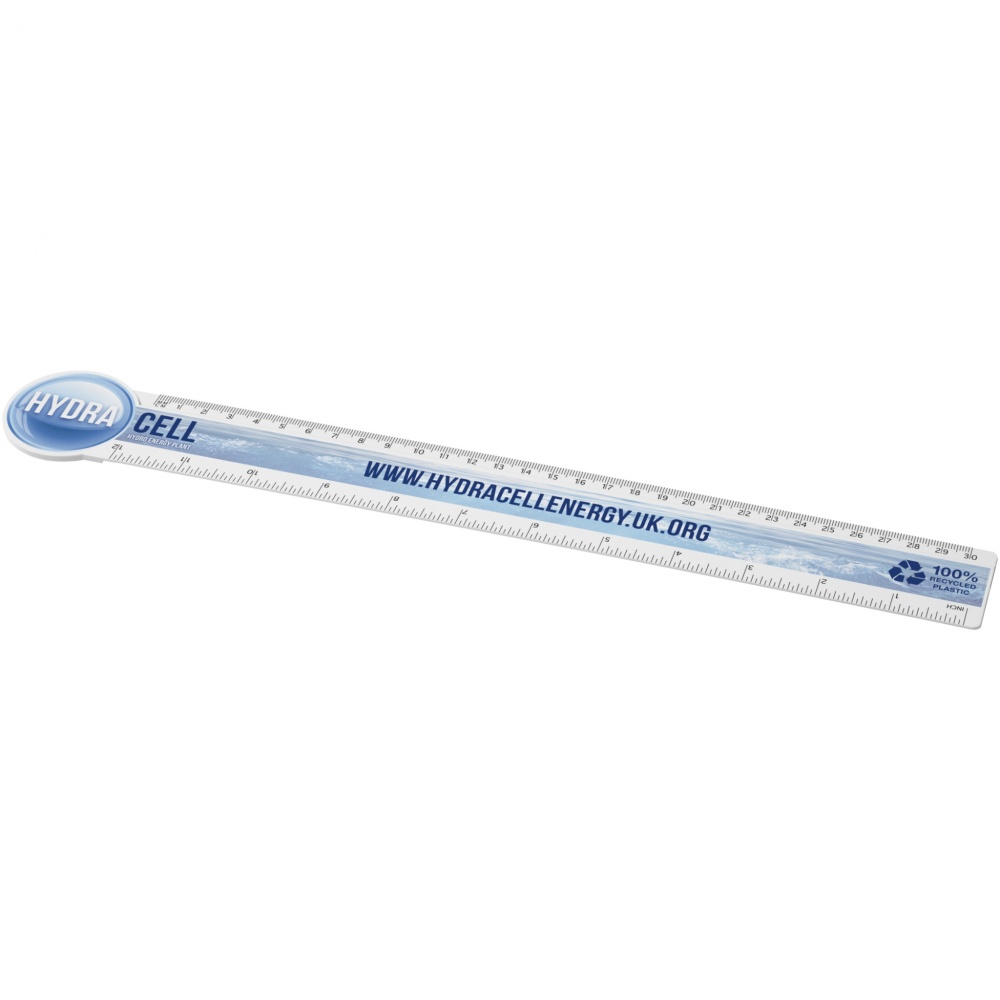 Logotrade business gift image of: Tait 30cm circle-shaped recycled plastic ruler