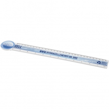 Logo trade promotional gifts image of: Tait 30cm circle-shaped recycled plastic ruler