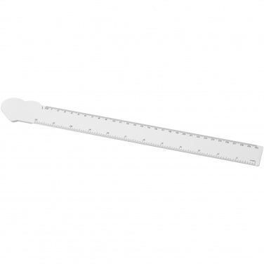 Logo trade advertising products image of: Tait 30cm heart-shaped recycled plastic ruler